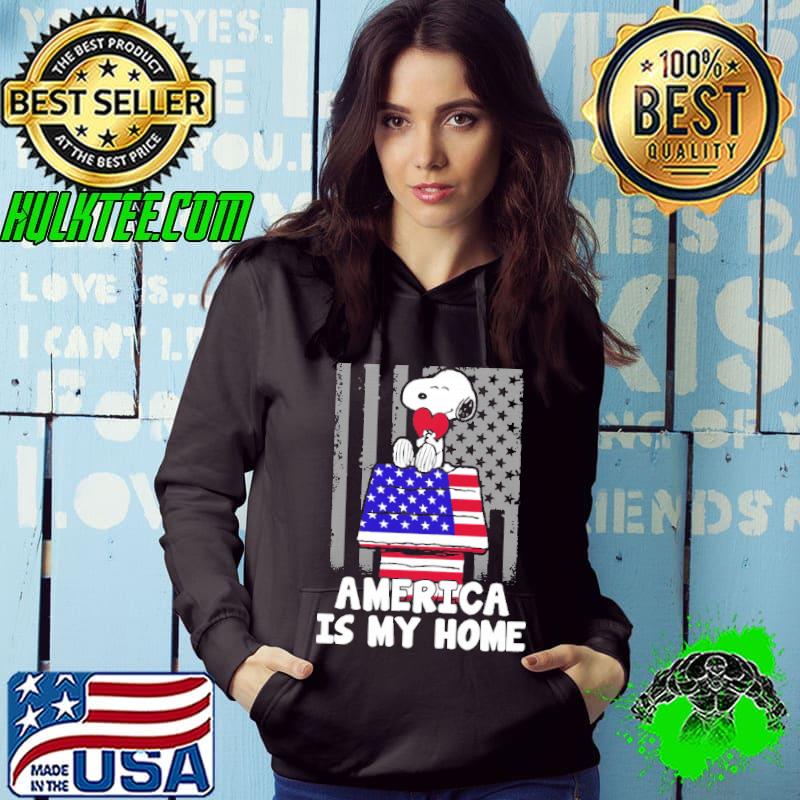 Premium america Is My Home Independence Day 4th Of July Snoopy Shirt