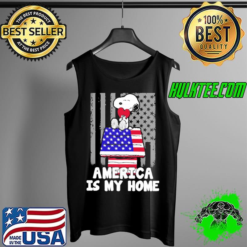 Premium america Is My Home Independence Day 4th Of July Snoopy Shirt Tank Top Premium america Is My Home Independence Day 4th Of July Snoopy Shirt Tank Top