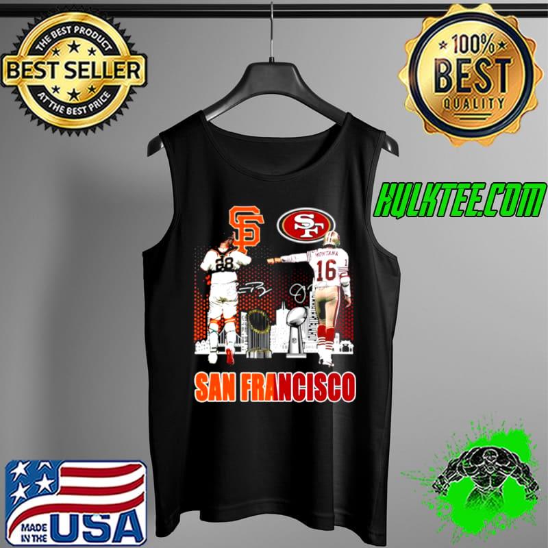 Premium an Francisco sport San Francisco Giants Buster Posey and San Francisco 49ers Joe Montana signatures Tank Top Premium an Francisco sport San Francisco Giants Buster Posey and San Francisco 49ers Joe Montana signatures Tank Top