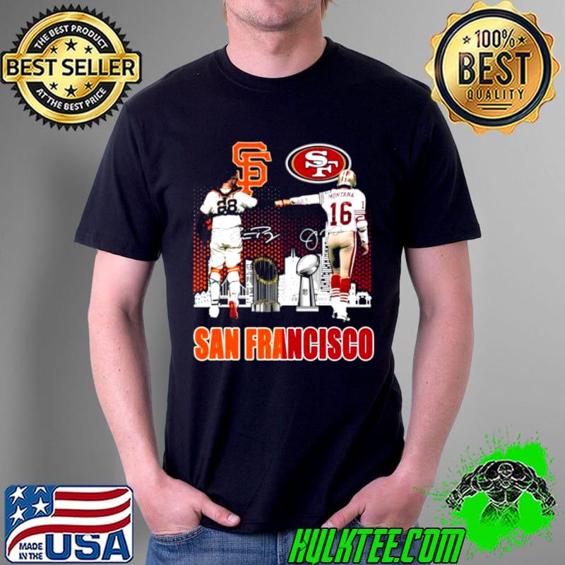Premium an Francisco sport San Francisco Giants Buster Posey and San Francisco 49ers Joe Montana signatures Unisex Premium an Francisco sport San Francisco Giants Buster Posey and San Francisco 49ers Joe Montana signatures Unisex