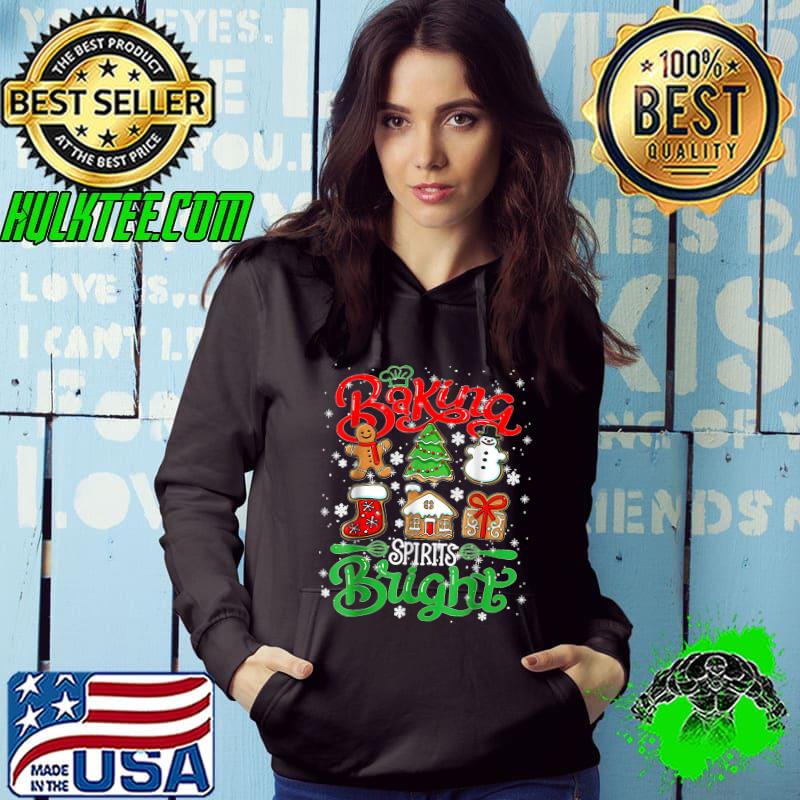 Premium Baking Spirit Bright Donut Christmas Tree Xmas Cookie Kids T-Shirt
