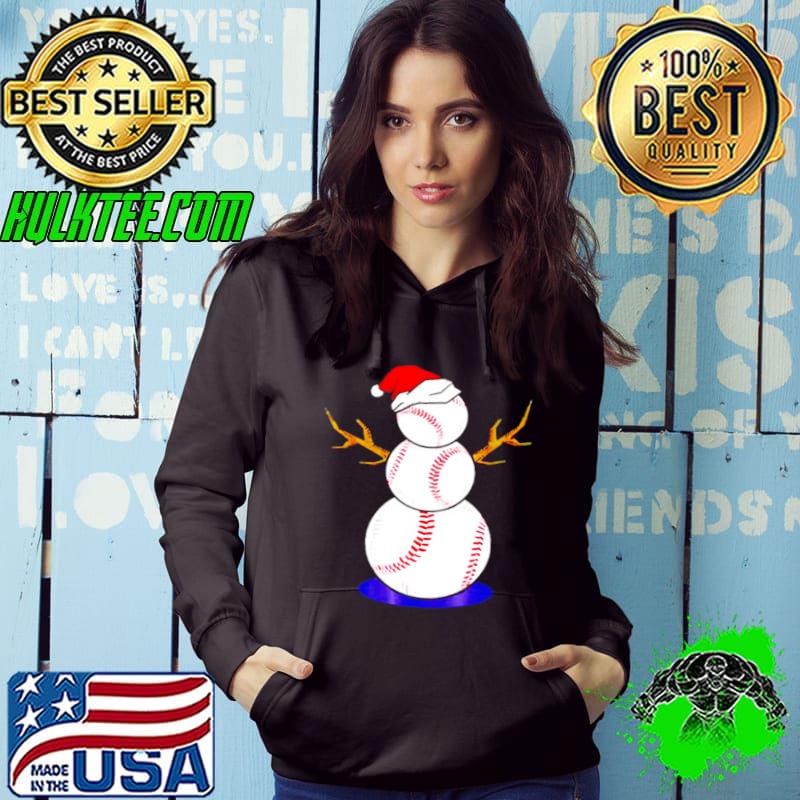 Premium baseball snowman Christmas shirt