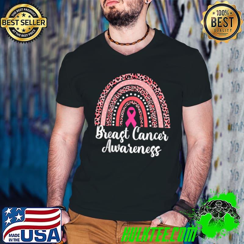 Premium Breast Cancer Awareness Rainbow In October We Wear Pink T Shirt