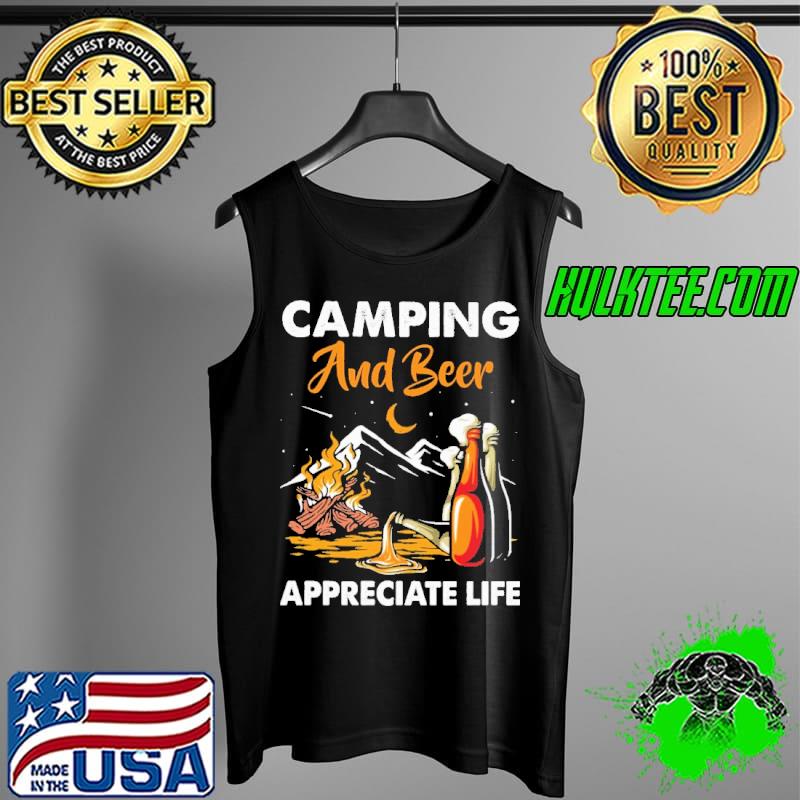 Premium Camping And Beer Appreciate Life Vintage Shirt Tank Top Premium Camping And Beer Appreciate Life Vintage Shirt Tank Top