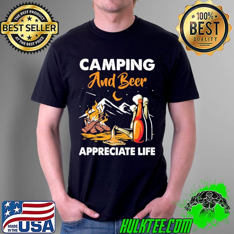 Premium Camping And Beer Appreciate Life Vintage Shirt Unisex Premium Camping And Beer Appreciate Life Vintage Shirt Unisex