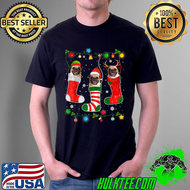 Premium Christmas Pajama Lights Pug Dog Puppy Lover T Shirt Unisex Premium Christmas Pajama Lights Pug Dog Puppy Lover T Shirt Unisex
