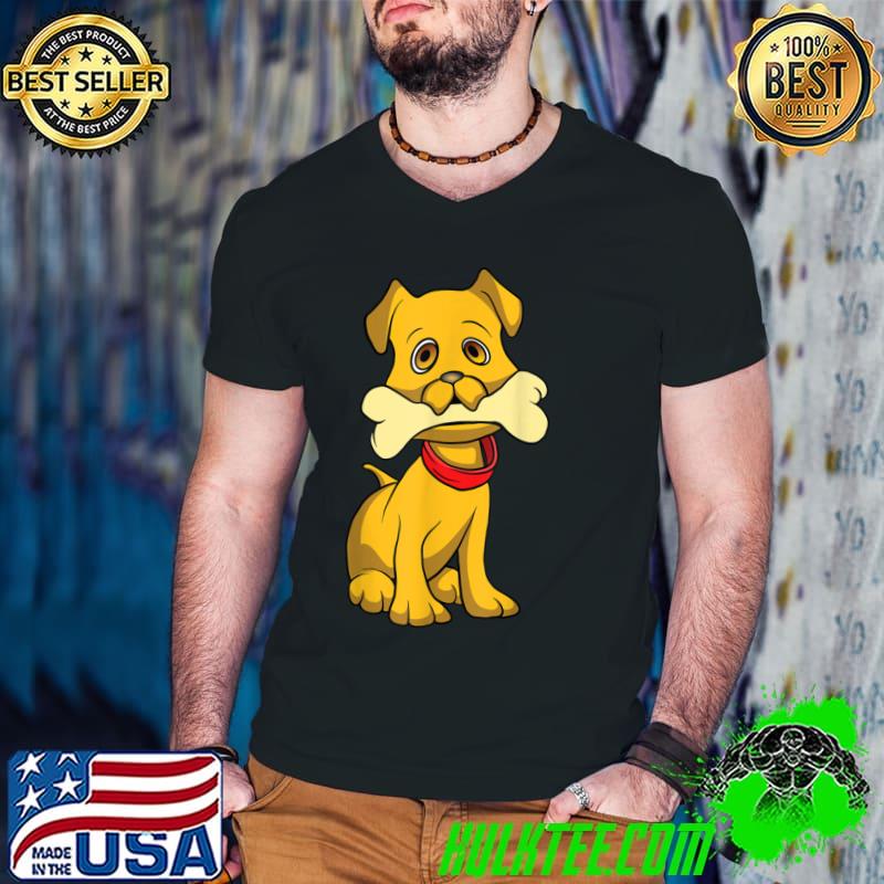 Premium Cute Dog Cartoon T Shirt Guys V Neck Premium Cute Dog Cartoon T Shirt Guys V Neck