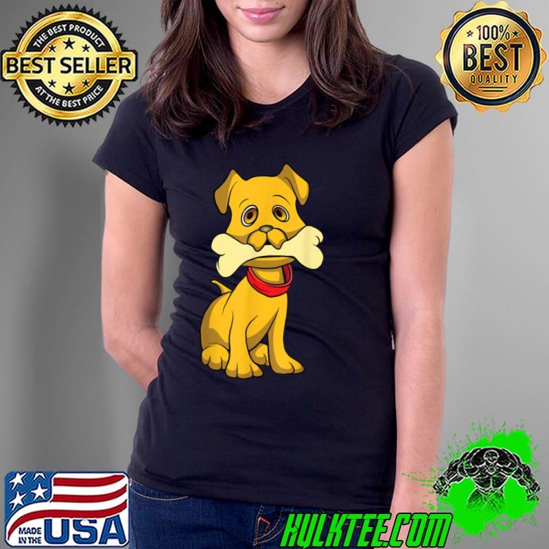 Premium Cute Dog Cartoon T Shirt Ladies Tee Premium Cute Dog Cartoon T Shirt Ladies Tee