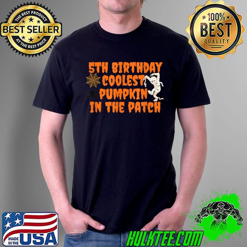 Premium Funny halloween 5th birthday , pumpkin costume Design T Shirt Unisex Premium Funny halloween 5th birthday , pumpkin costume Design T Shirt Unisex