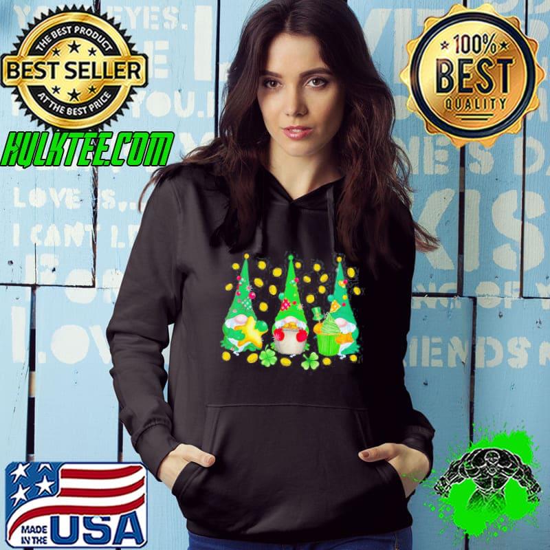 Premium Funny St Patricks Day Three Gnomes Shirt