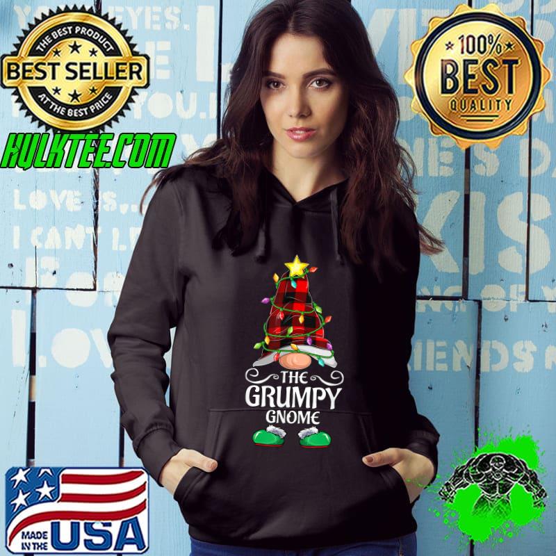 Premium grumpy Gnome Buffalo Plaid Matching Family Christmas Pajama T-Shirt