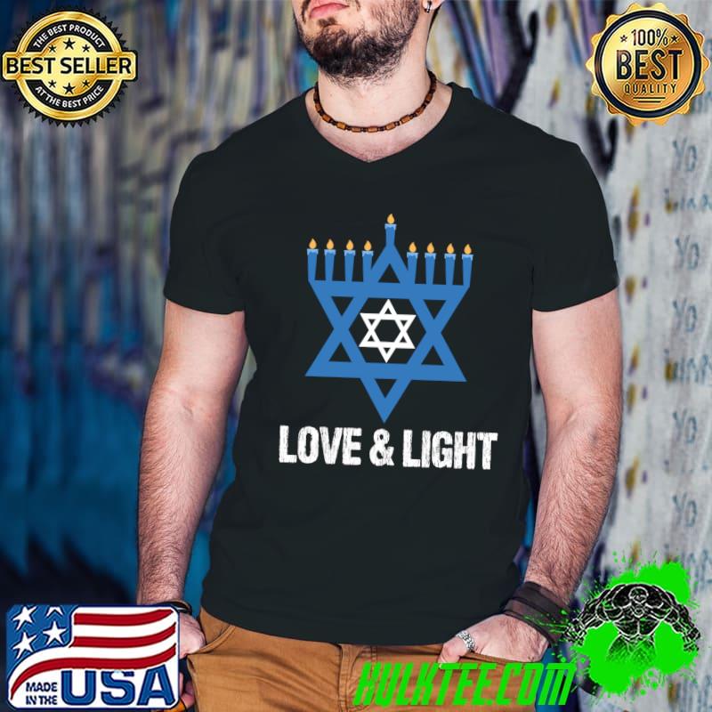Premium hanukkah Love & Light Jewish Chanukkah Menorah Candles T- Shirt