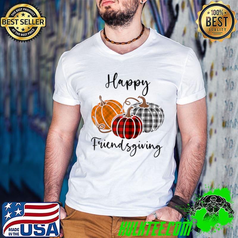 Premium happy Friendsgiving Plaid Shirt Thanksgiving Men Women Kids T-shirt