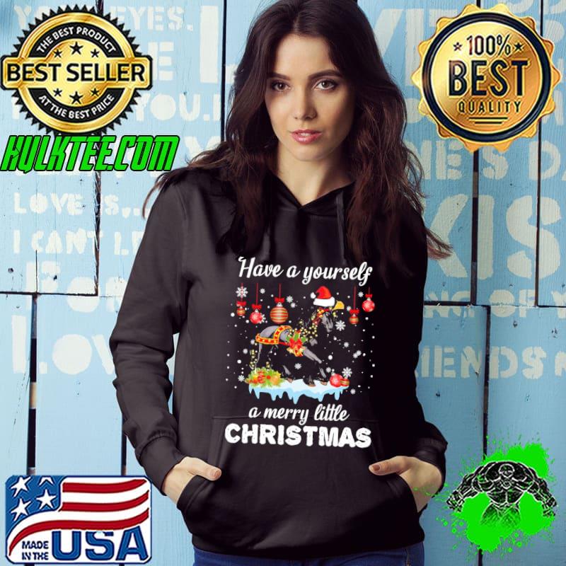 Premium have A Yourself A Merry Liltte Black Horse Is Walking Christmas Shirt