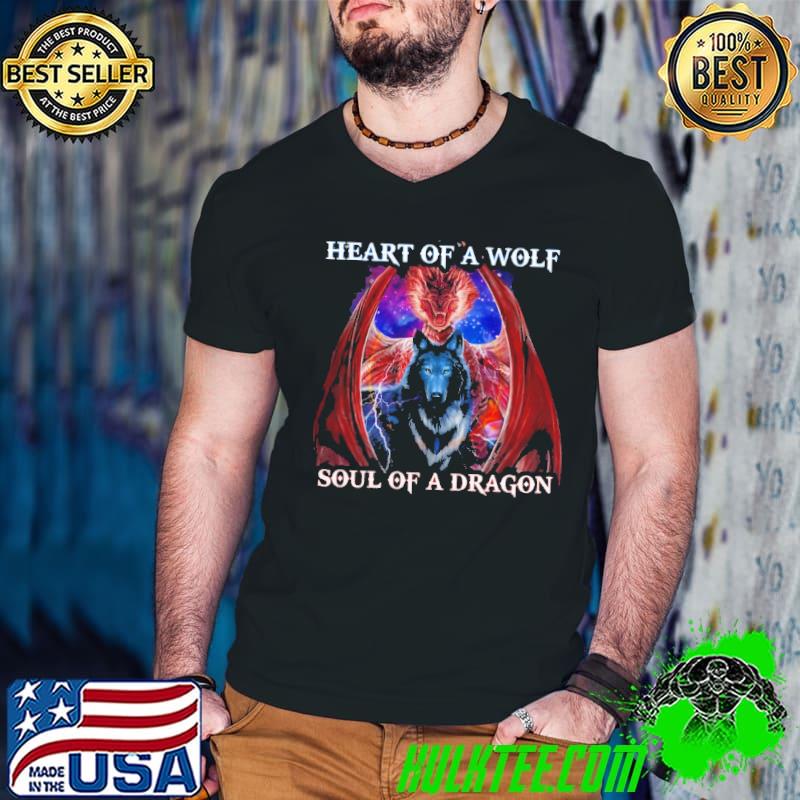Premium Heart of a wolf soul of a dragon shirt
