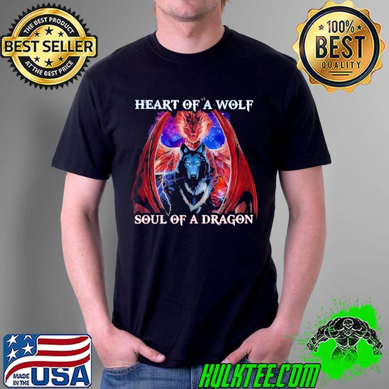 Premium Heart of a wolf soul of a dragon Unisex Premium Heart of a wolf soul of a dragon Unisex