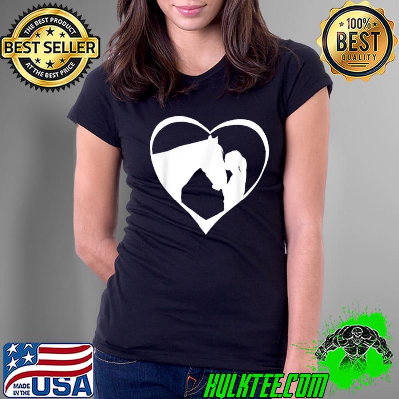 Premium horse Lover Who Love Horses Heart T-Shirt Ladies Tee Premium horse Lover Who Love Horses Heart T-Shirt Ladies Tee