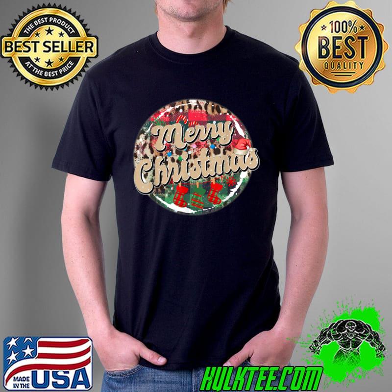 Premium Leopard Red Circle Santa Hat Xmas Stocking Merry Christmas T Shirt Unisex Premium Leopard Red Circle Santa Hat Xmas Stocking Merry Christmas T Shirt Unisex
