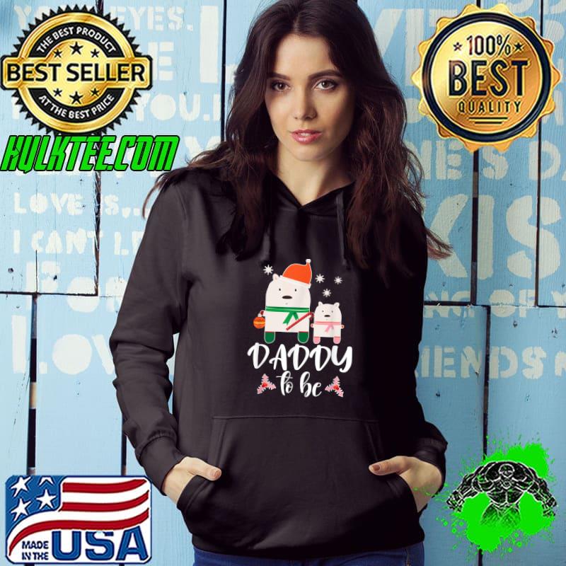 Premium mens Daddy To Be Polar Bear Christmas Baby Shower Girl T-Shirt