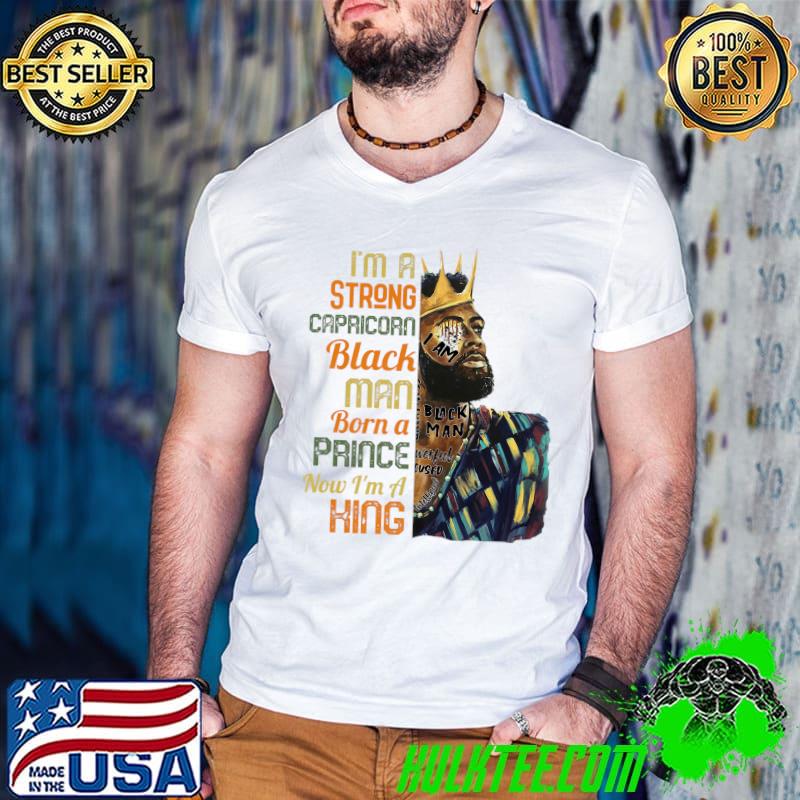 Premium mens I'm A Capricorn Black Man Mens January December Birthday Premium T-Shirt