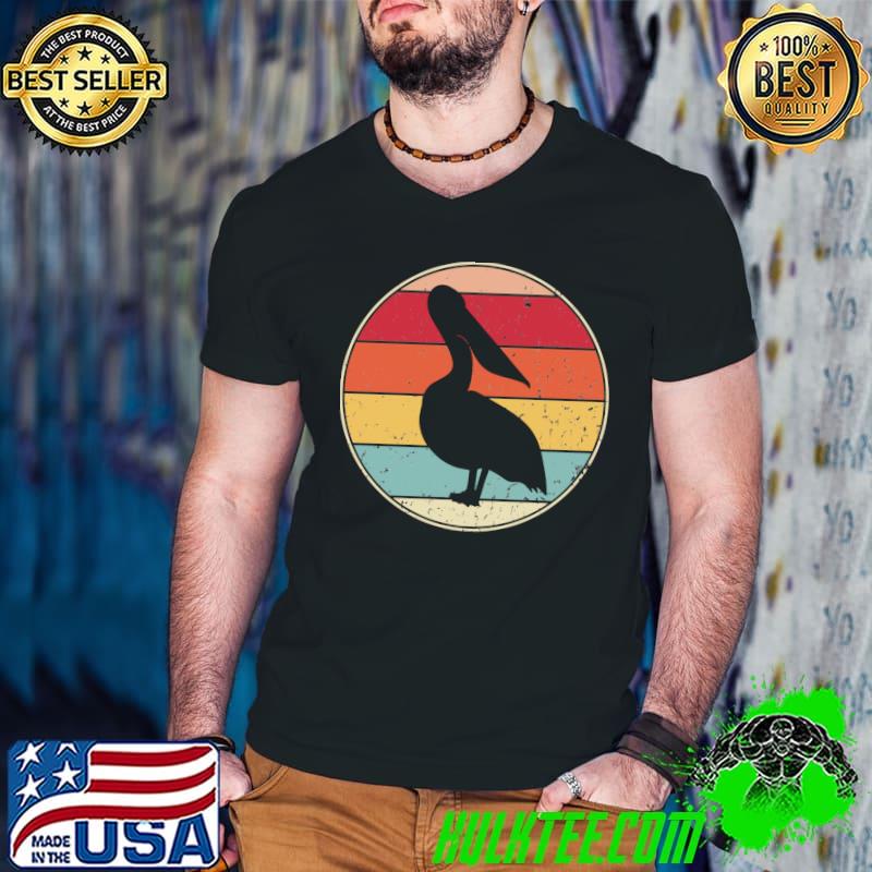Premium pelican Vintage Cool Pelican Cute Bird Animal Lover 60s 70s T-shirt