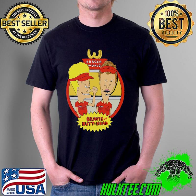 Premium Sarcastic Cartoon Beavis and Butthead World Circle Frame Unisex T-Shirt Unisex Premium Sarcastic Cartoon Beavis and Butthead World Circle Frame Unisex T-Shirt Unisex