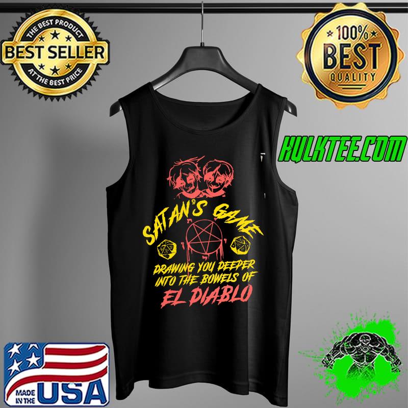 Premium Satan's Game Drawing You Deeper Into The Bowels Of El Diablo Retro Shirt Tank Top Premium Satan's Game Drawing You Deeper Into The Bowels Of El Diablo Retro Shirt Tank Top