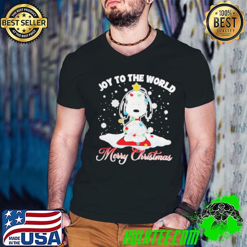 Premium snoopy Yoga Joy to the world Merry Christmas shirt