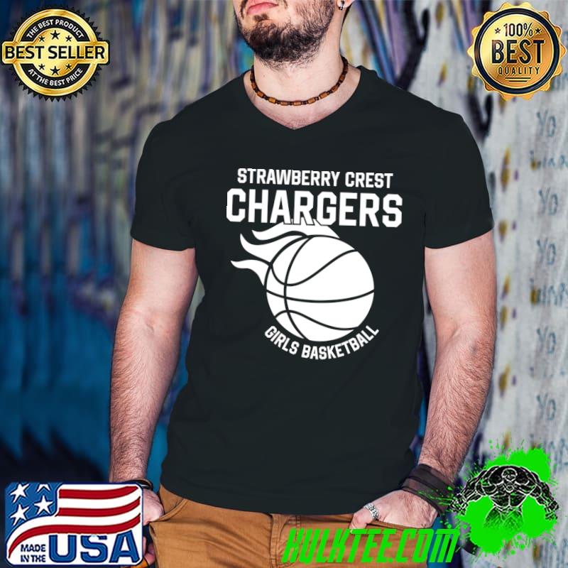 Premium strawberry Crest Girls Basketball T-s Guys V Neck Premium strawberry Crest Girls Basketball T-s Guys V Neck