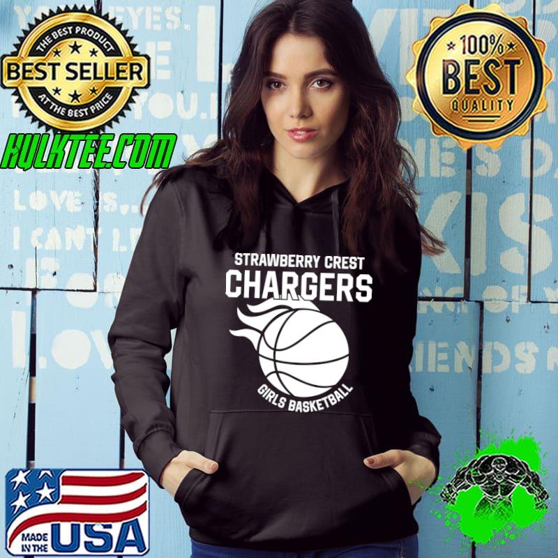Premium strawberry Crest Girls Basketball T-shirt