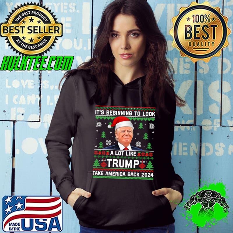 Premium Trump 2024 Its Beginning To Look A Lot Like Trump Christmas T-shirt