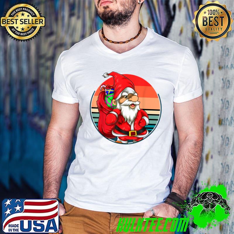 Premium Xmas Santa Merry Christmas Retro Santa Claus T-Shirt