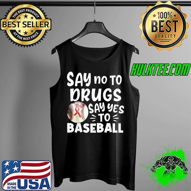 Red Ribbon Week Kids Youth Say-No Say-Yes to Baseball T-Shirt Tank Top Red Ribbon Week Kids Youth Say-No Say-Yes to Baseball T-Shirt Tank Top