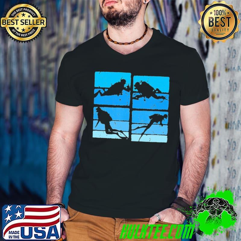 Retro Diving Scuba Diver Shirt
