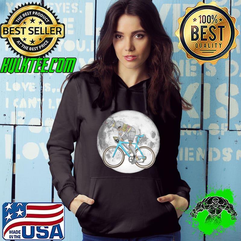 Retro Futurism Robot Cyclist Bicycle Futuristic Moon & Bike T-shirt Retro Futurism Robot Cyclist Bicycle Futuristic Moon & Bike T-shirt