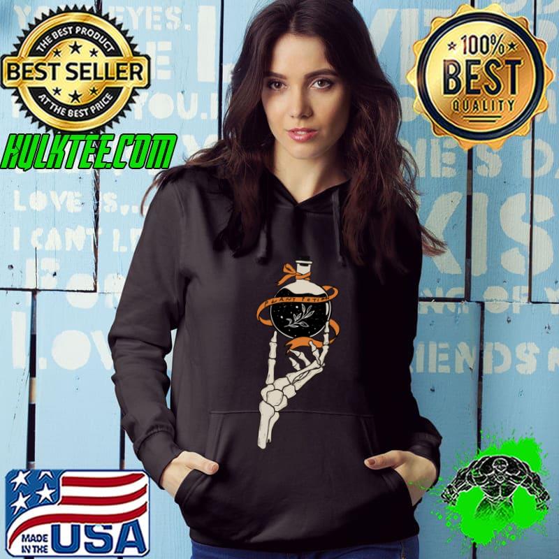 Skeleton Hand Witchcraft Plant Potion Gardening Witch Halloween T-Shirt