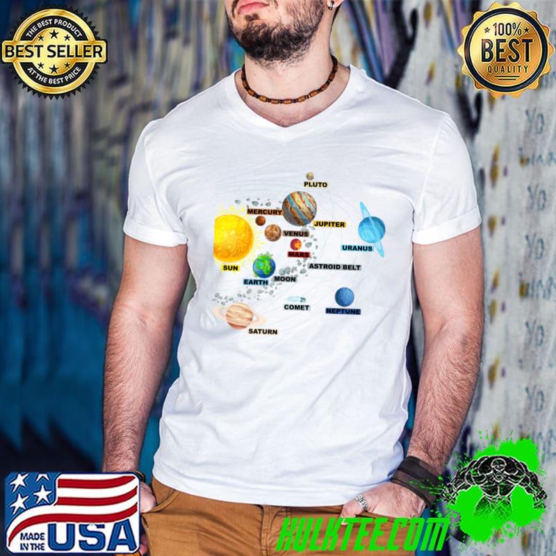 Solar System Planets - Astronomy Space Science T-Shirt