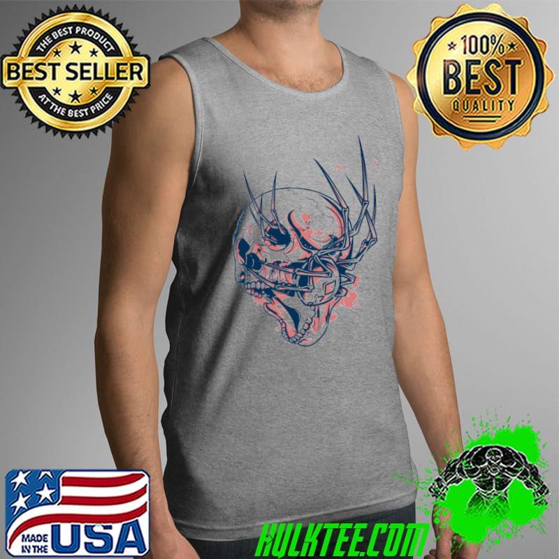 Spider Crawling Skull Shirt Tank Top Spider Crawling Skull Shirt Tank Top