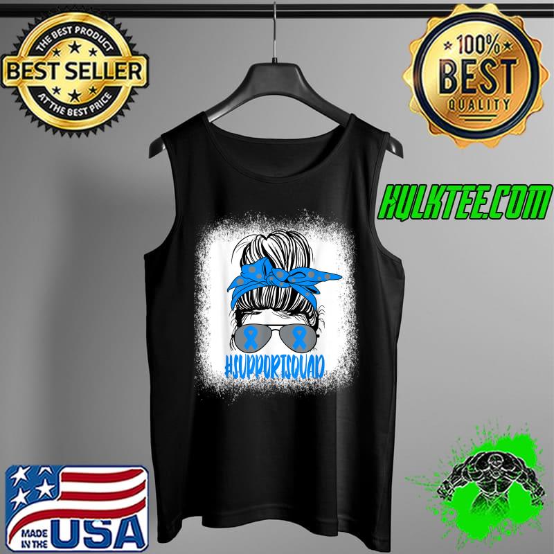 Support Squad Messy Bun November Blue Diabetes Awareness T1D T-Shirt Tank Top Support Squad Messy Bun November Blue Diabetes Awareness T1D T-Shirt Tank Top