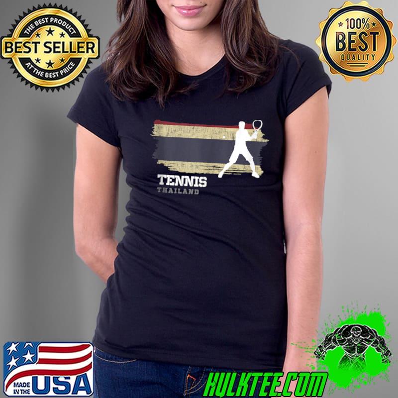 Tennis Thailand Flag Team Tennis Player Tennis T-s Ladies Tee Tennis Thailand Flag Team Tennis Player Tennis T-s Ladies Tee