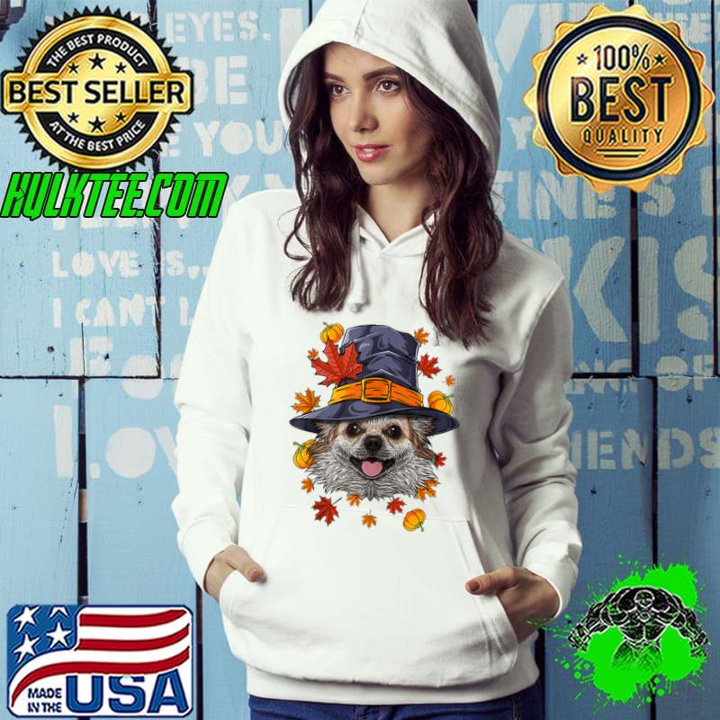 Thanksgiving Chihuahua Pilgrim Costume Dog Fall Autumn T-shirt