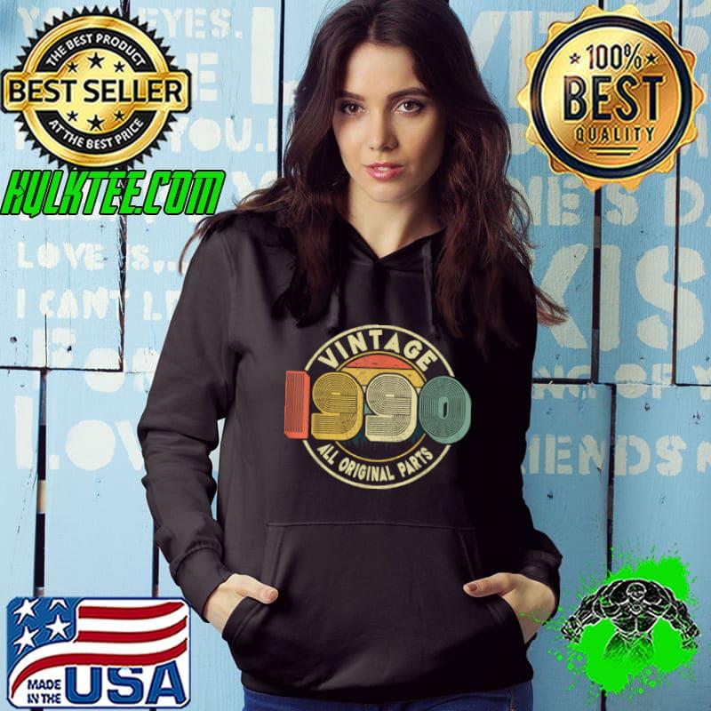 Top 32nd Birthday Gift Vintage 1990 32 Years Old Men Women Retro T Shirt