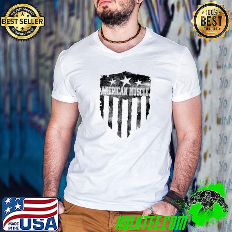 Top aMERICAN MUSCLE FLAG BODYBUILDING T-shirt