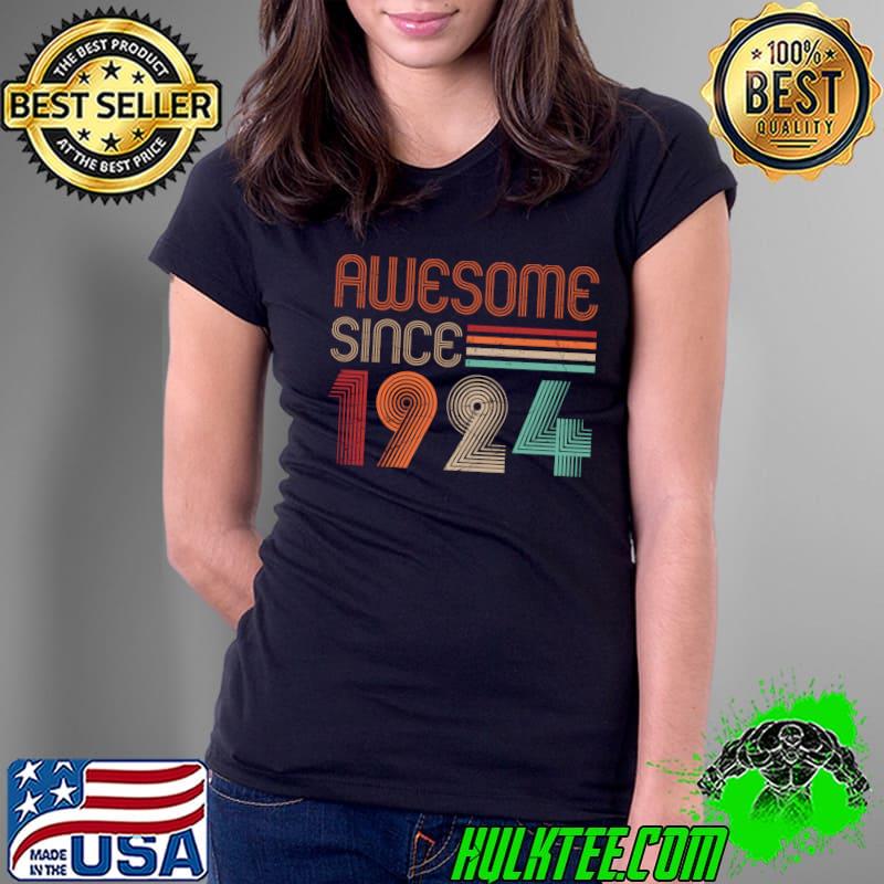 Top awesome Since 1924 Vintage T-Shirt Ladies Tee Top awesome Since 1924 Vintage T-Shirt Ladies Tee