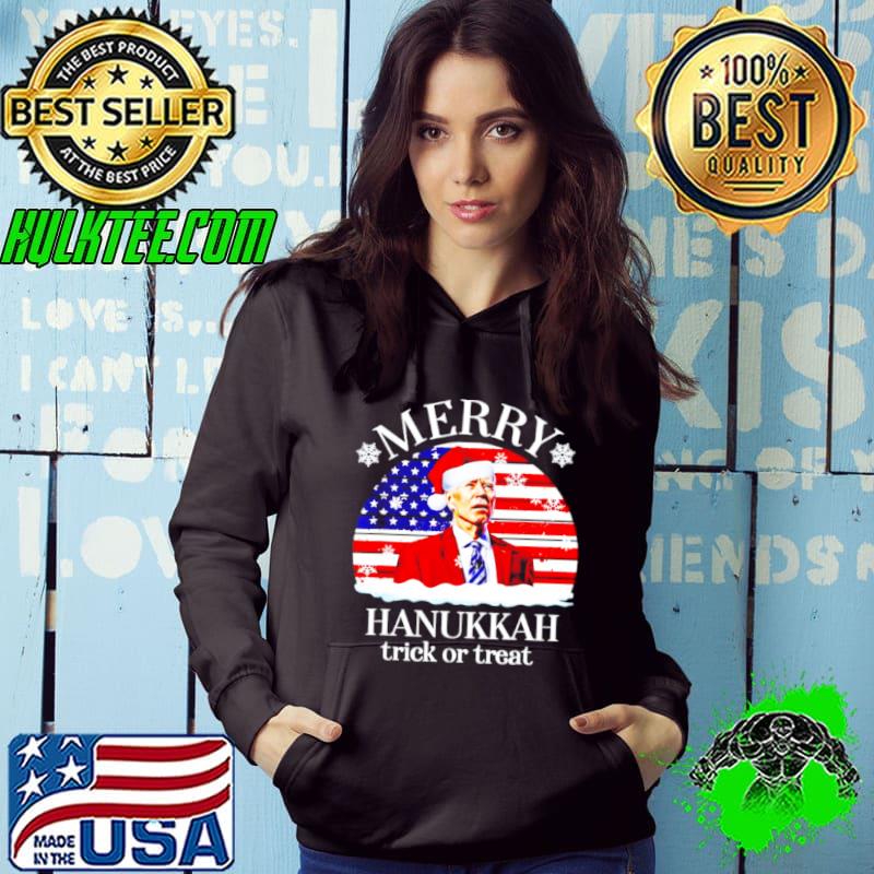 Top biden Merry Hanukkah trick or treat Christmas shirt