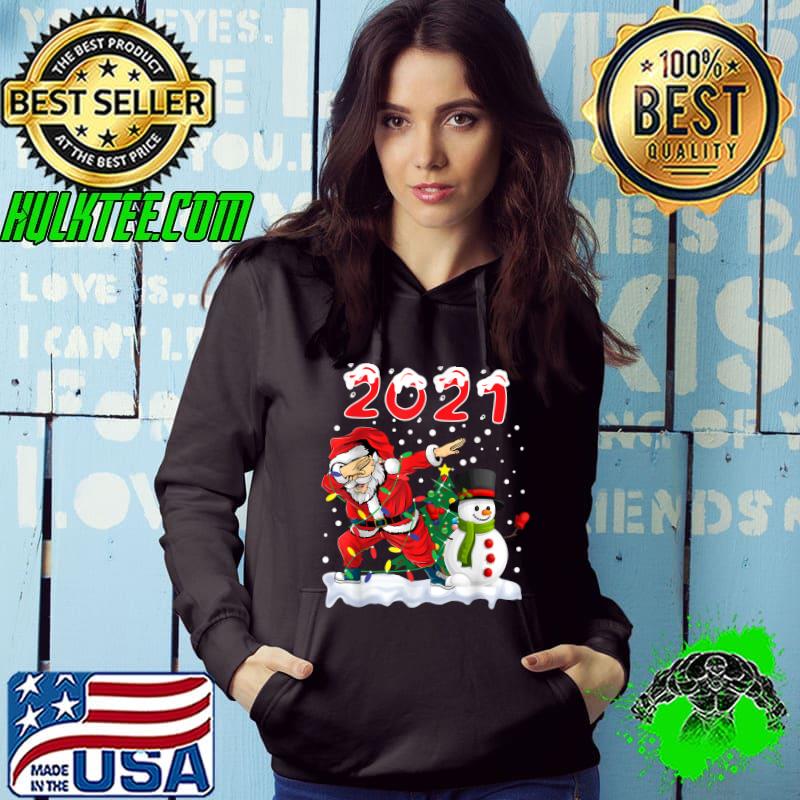 Top Black African American Santa . Christmas pajamas 2021 T-Shirt