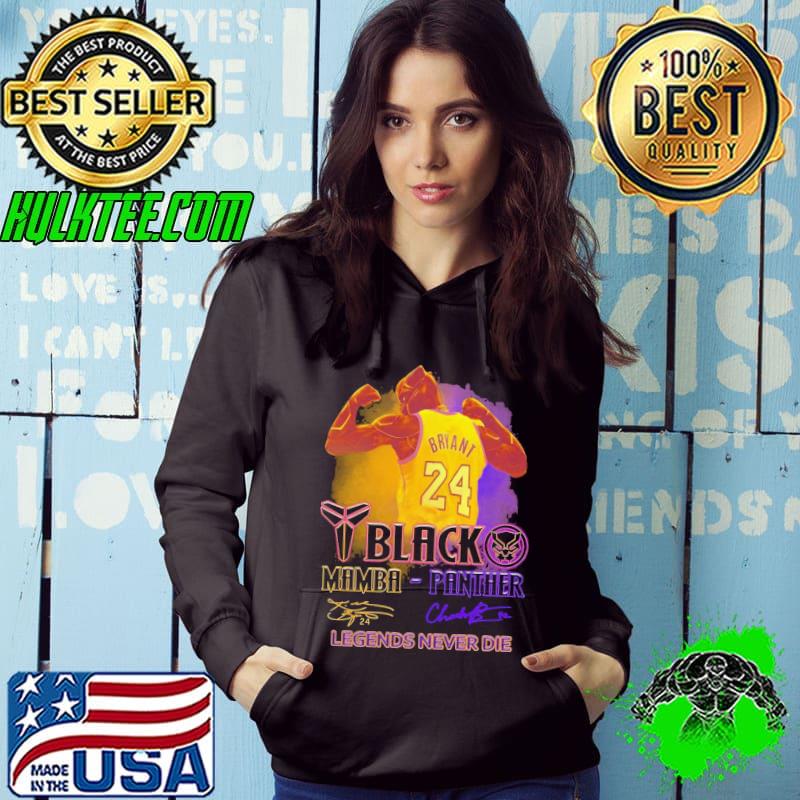 Top Black Mamba Black Panther Legends Never Die Signatures Shirt