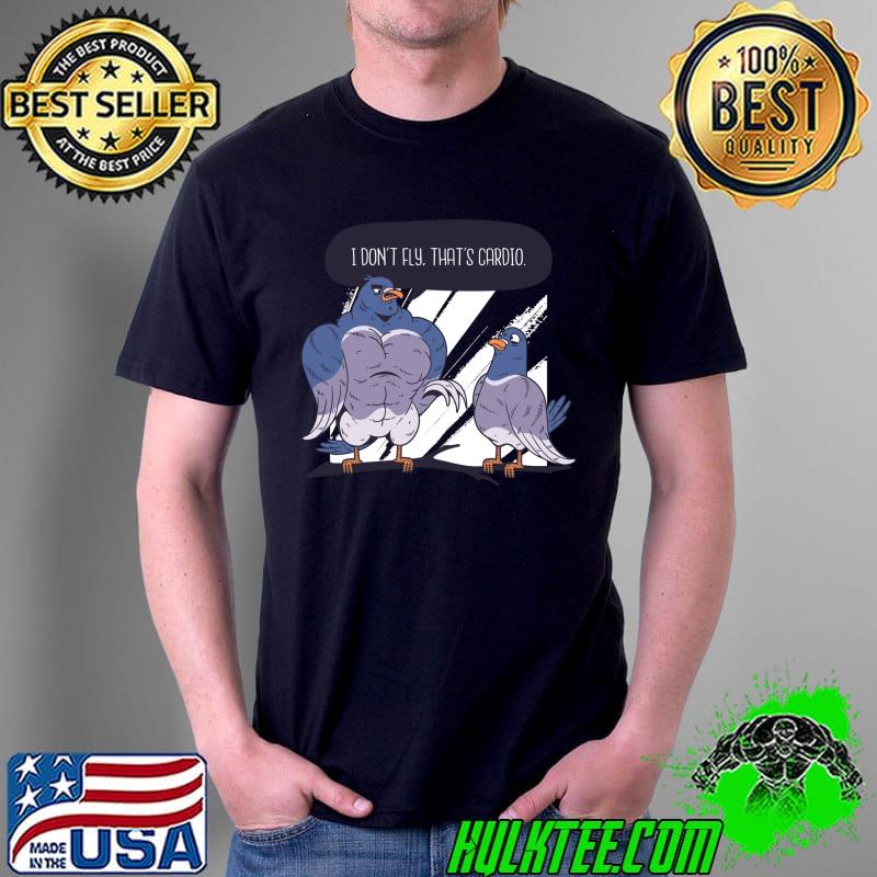 Top cardio Aerobic Pigeon Funny Cartoon Fitness Lover T-s Unisex Top cardio Aerobic Pigeon Funny Cartoon Fitness Lover T-s Unisex