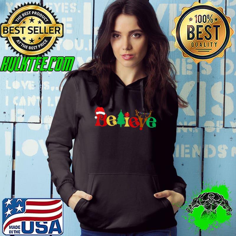 Top Christmas Believe Xmas Lights Tree Funny Holiday Pajama Gift T Shirt Hoodie Top Christmas Believe Xmas Lights Tree Funny Holiday Pajama Gift T Shirt Hoodie