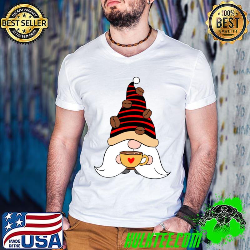 Top coffee Bean Hat on Coffee Drinking Gnome Sandy MApparel T-Shirt